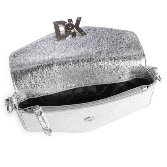 DKNY • Silver Milano Downtown Crossbody Bag - Picture 2 of 12